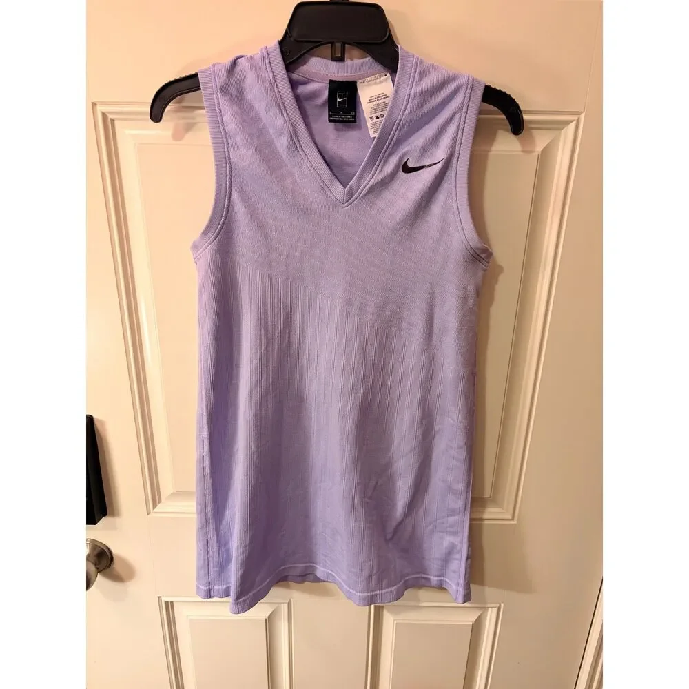 Rare Nike Womens Maria Tennis Dress Purple Solid Short Active Wear